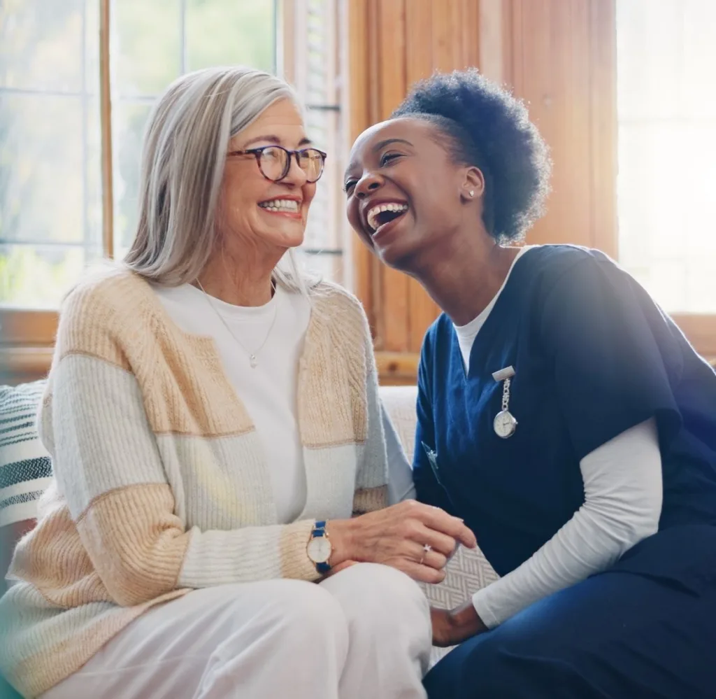 caregiver spending time with senior (8)