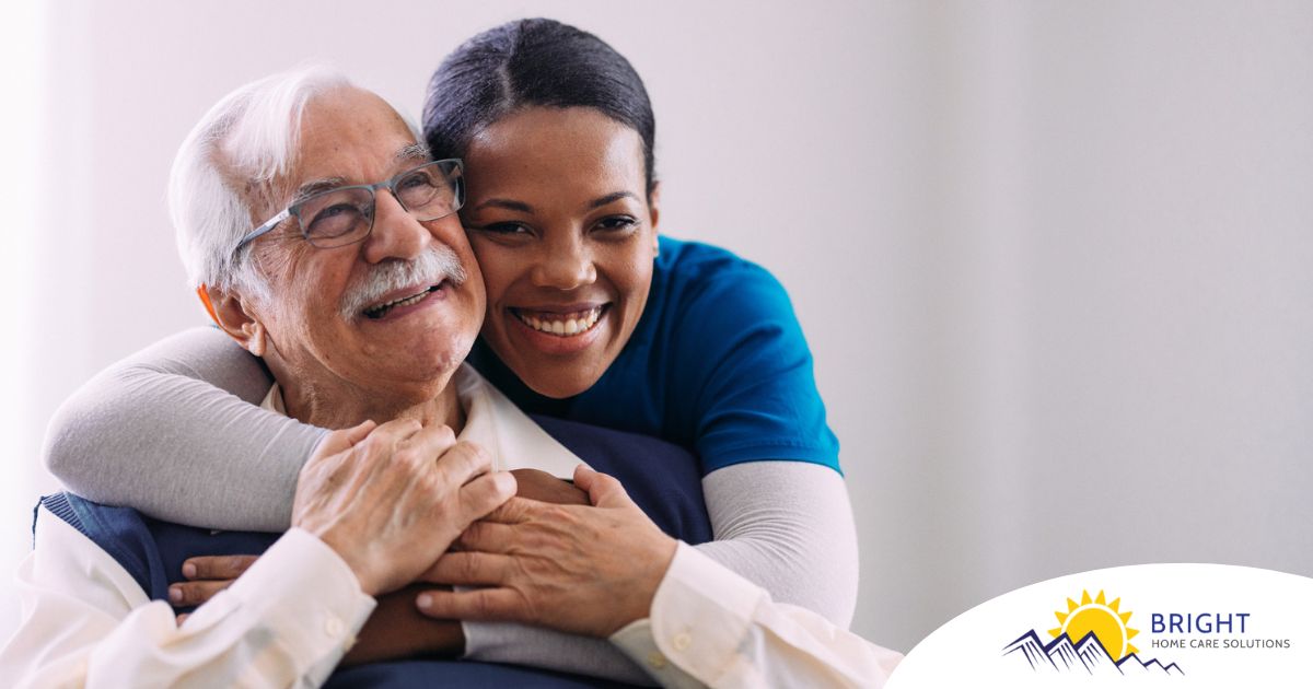 a graphic showing What a Week of Elder Care at Home Really Looks Like with a smiling caregiver and client