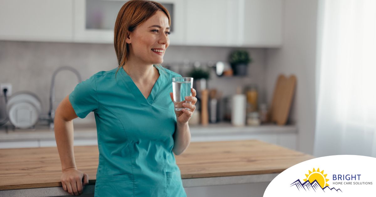 A home care aide in her daily routine.